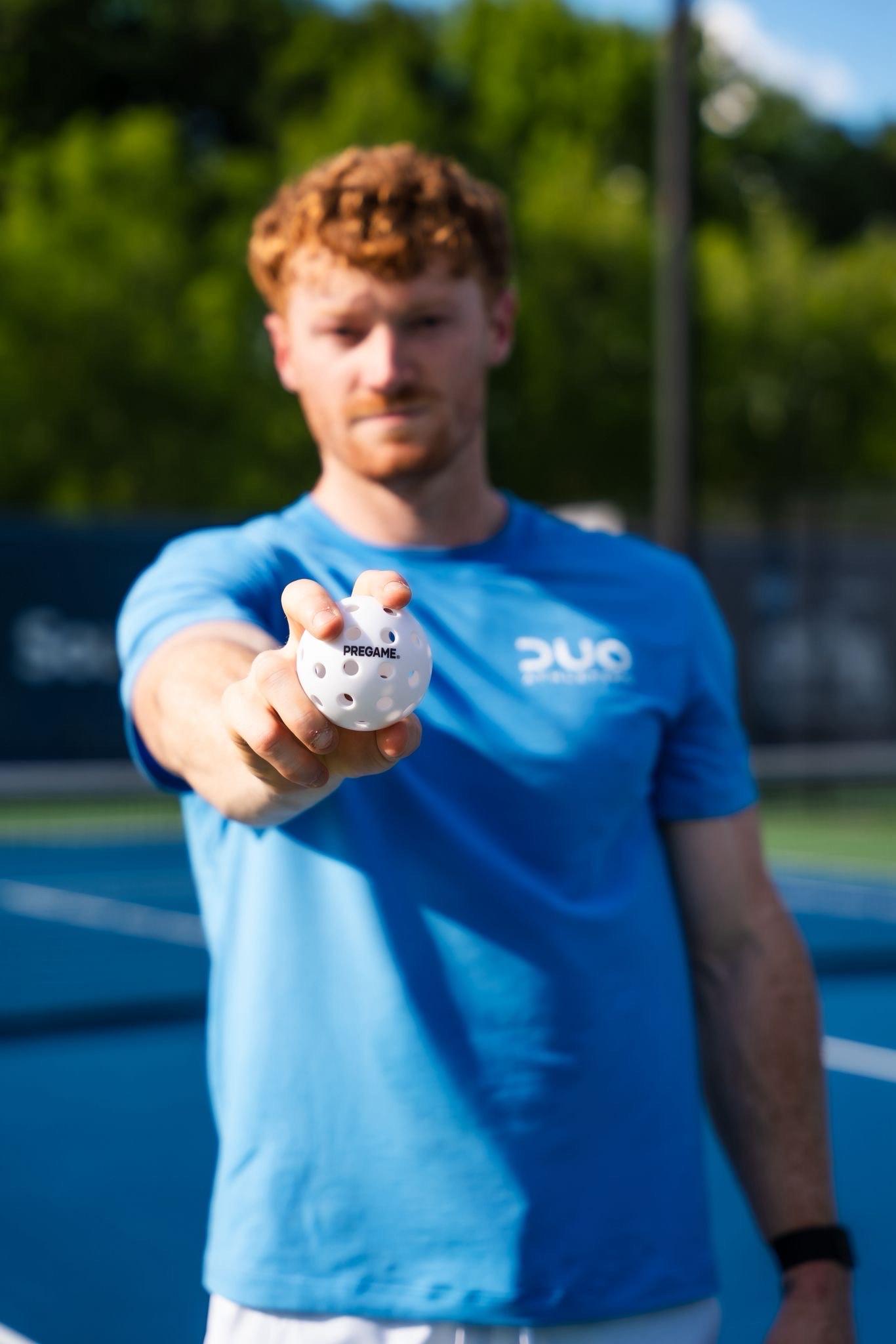 Clint Frazier holding a pickleball, symbolizing his daily ritual of fitness, training, and athletic longevity